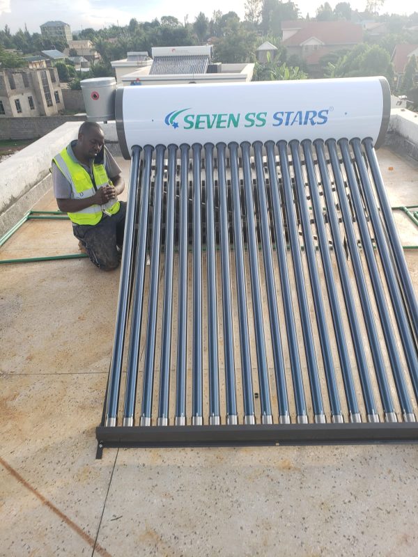 Seven SS 250L White Non-pressurized Solar Water Heater - Image 2